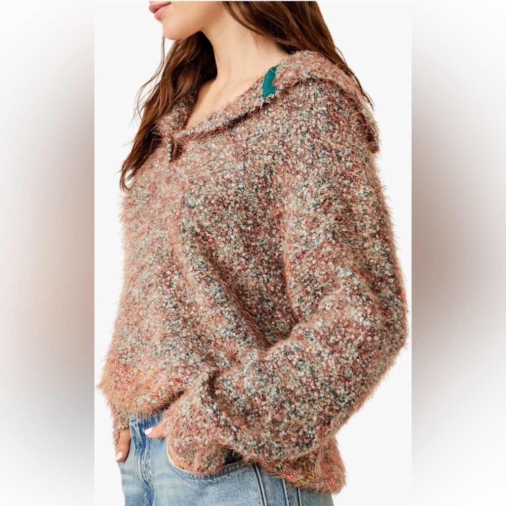 Free people Stella marled button collar sweater in S - Picture 4 of 13